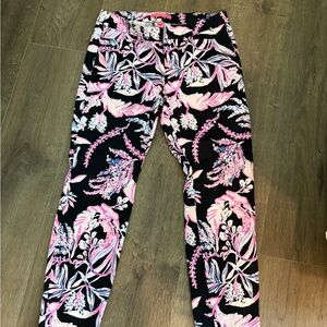 Lilly Pulitzer Pink and Black Patterned Pants